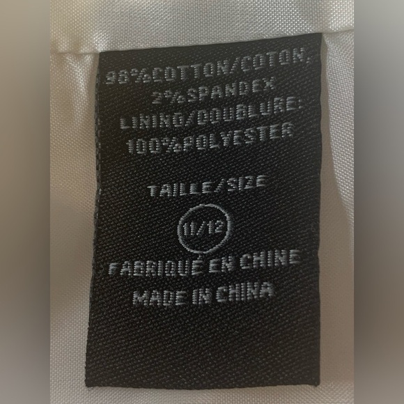 White Jacket Taupe Pinstripe Lightweight Blazer Lined Casual Business Size 11 12 - Picture 9 of 14